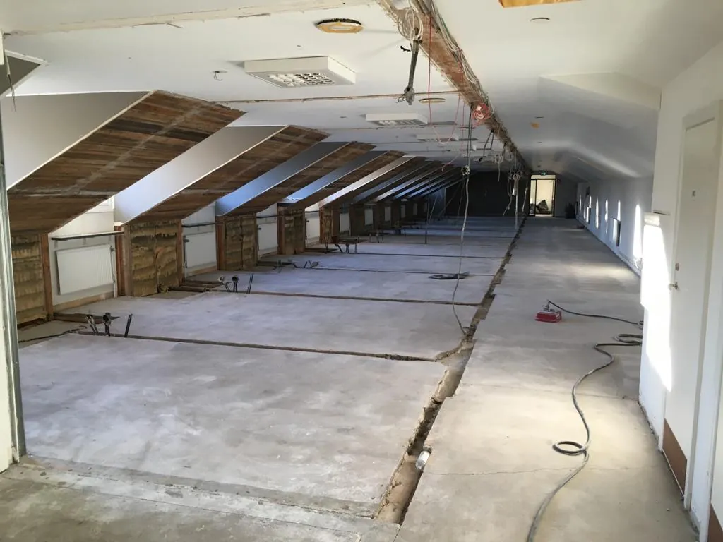 Frilagt vindsutrymme efter rivning